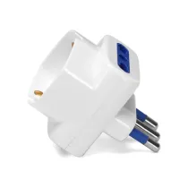 Adattatore a 3 vie 16A bianco Adattatore a 3 vie 16A bianco