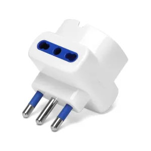 Adattatore a 3 vie 16A bianco
