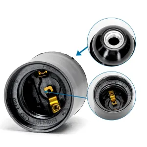 PORTALAMPADA E27 BACHELITE TERMINALE VITE AUTOBLOCCANTE NERO