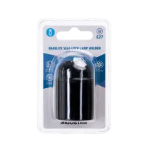 PORTALAMPADA E27 BACHELITE TERMINALE VITE AUTOBLOCCANTE NERO PORTALAMPADA E27 BACHELITE TERMINALE VITE AUTOBLOCCANTE NERO