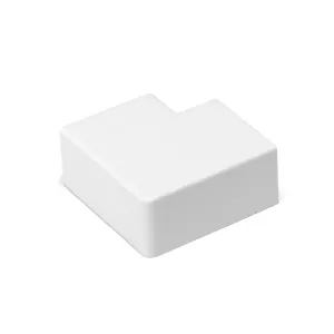 CONNETTORE ANGOLO CANALINA QADRATA PVC BIANCO 25X16MM 4PZ