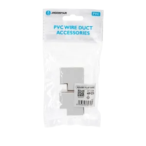 CONNETTORE ANGOLO CANALINA QADRATA PVC BIANCO 25X16MM 4PZ
