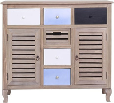 LIGHT WOOD SIDEBOARD WITH 6...