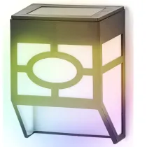 Lampada da parete solare LED nera RGB