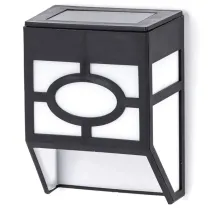 Lampada da parete solare LED nera RGB