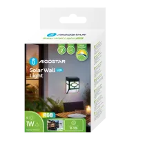 Lampada da parete solare LED nera RGB