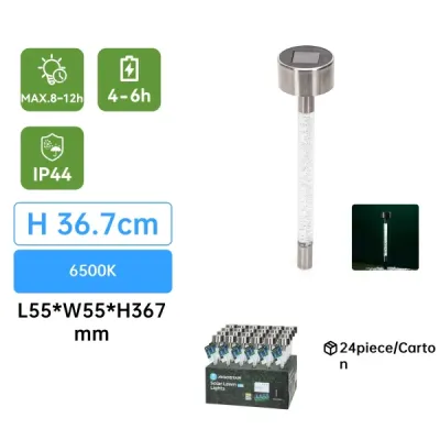 Lampioncino LED solare in acciaio inox 6500K