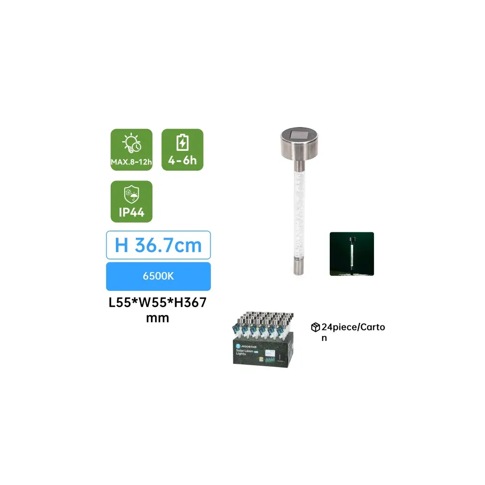 Lampioncino LED solare in acciaio inox 6500K Lampioncino LED solare in acciaio inox 6500K