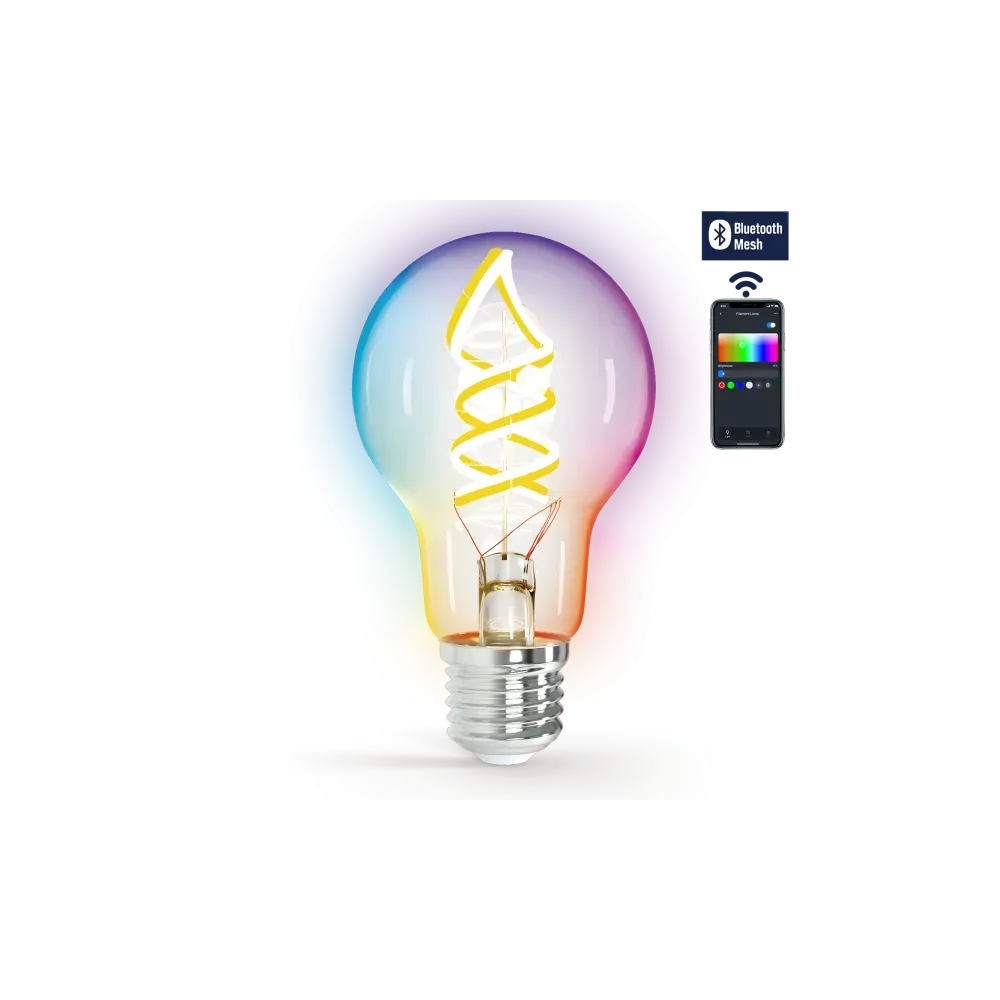 Lampadina filamento Smart Bluetooth Mesh A60 RGBW 9w Lampadina filamento Smart Bluetooth Mesh A60 RGBW 9w