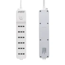 Multipresa 6 vie C/INTERR. 16A 1,5m BIANCA E GRIGIA