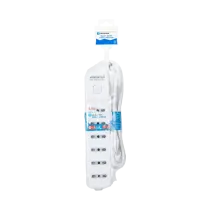 Multipresa 6 vie C/INTERR. 16A 1,5m BIANCA E GRIGIA