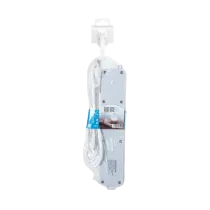 Multipresa 6 vie C/INTERR. 16A 1,5m BIANCA E GRIGIA