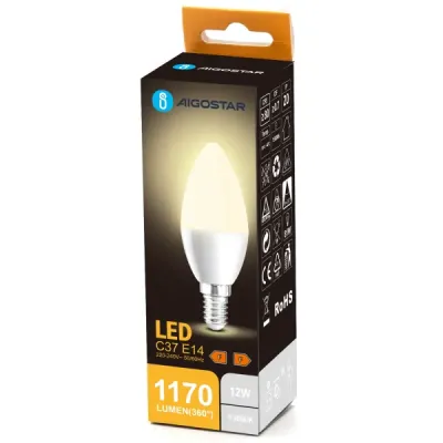 Lampadina LED C37 12W 1170lm 3000K E14