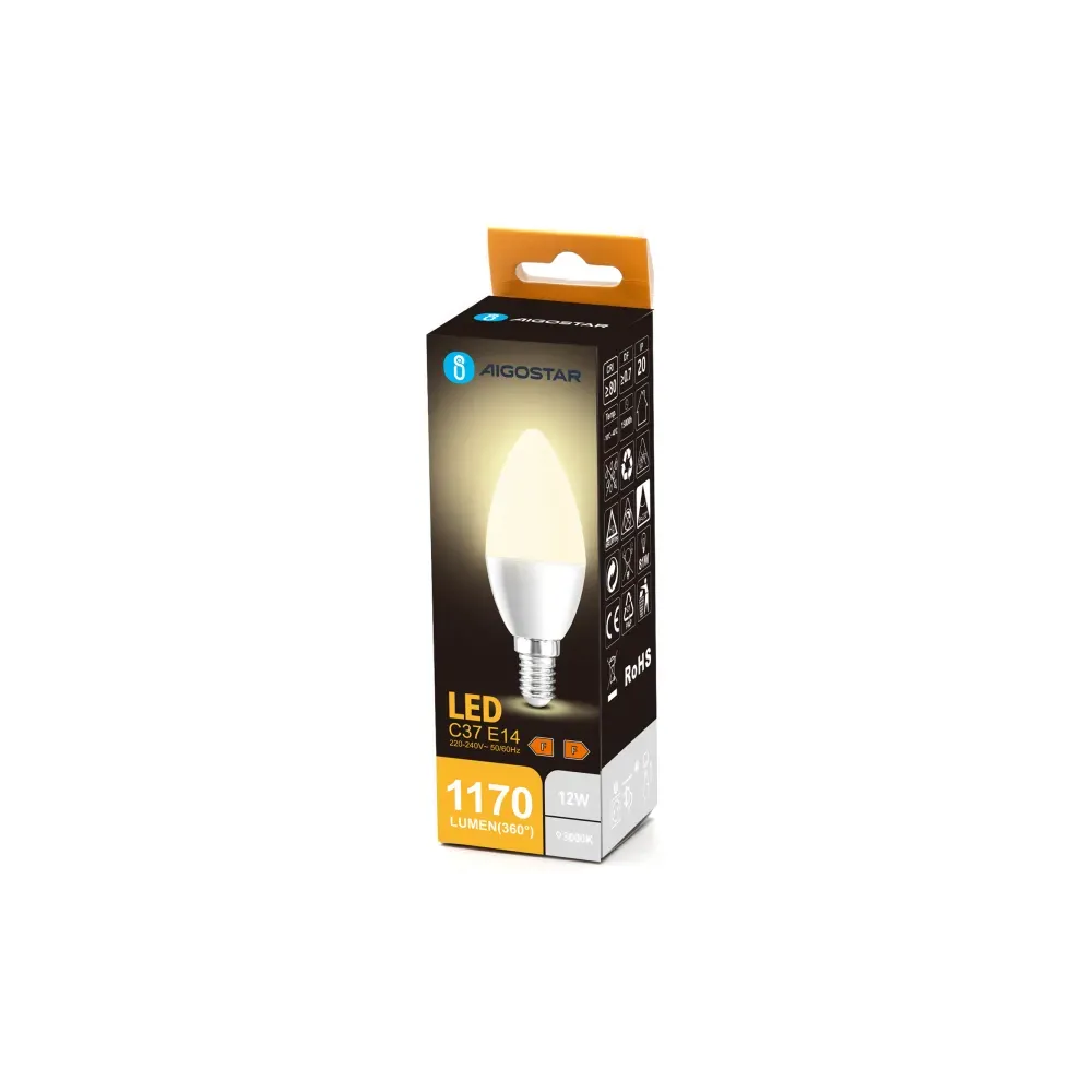Lampadina LED C37 12W 1170lm 3000K E14 Lampadina LED C37 12W 1170lm 3000K E14