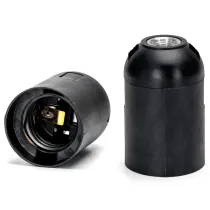 Portalampada E27 in plastica con terminale a