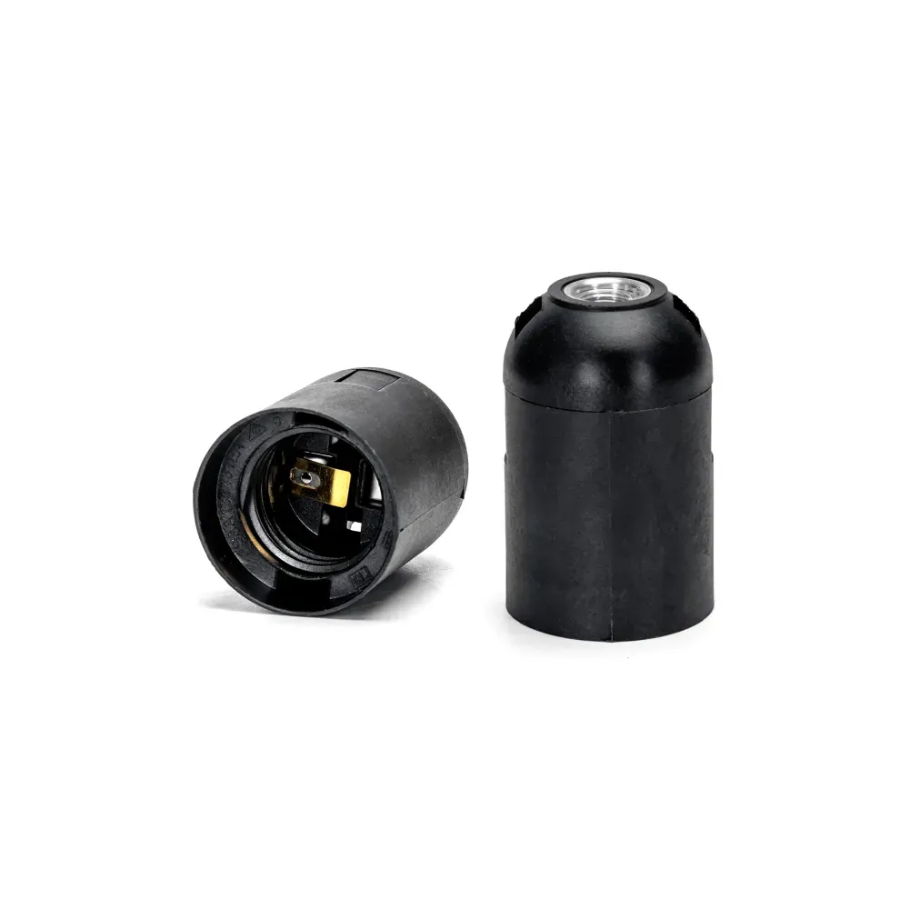 Portalampada E27 in plastica con terminale a Portalampada E27 in plastica con terminale a