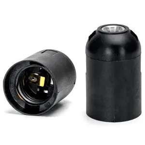 Portalampada E27 in plastica con terminale a