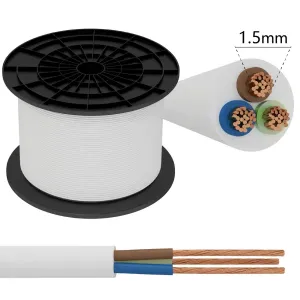 Cavo H05VV-F 3G1.5mm bianco Al Metro