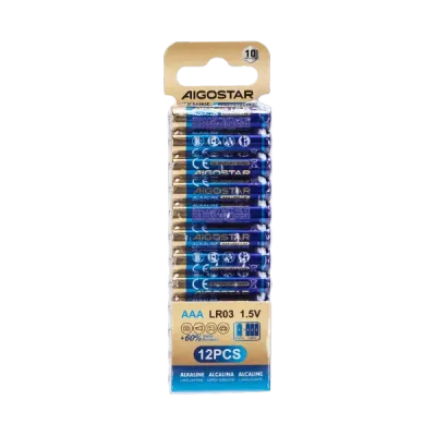 Batteria alcalina LR03(AAA) 1.5V 12pz