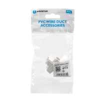 CONNETTORE ANGOLO INTERNO CANALINA QUAD.PVC BIANCO 15x10 4pz