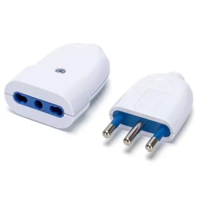 Set presa e spina 16A bianco
