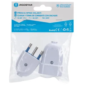 Set presa e spina 16A bianco