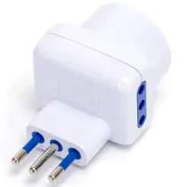 Adattatore a 3 vie 10A bianco