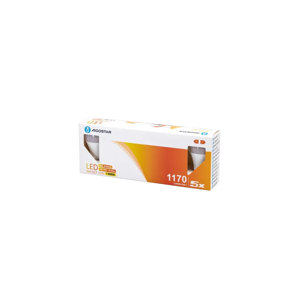 LED A60 E27 12W 3000K 5 pz LED A60 E27 12W 3000K 5 pz