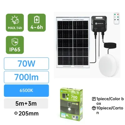 Plafoniera solare con accumulatore fotovoltaico