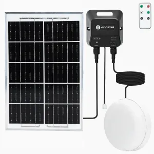 Plafoniera solare con accumulatore fotovoltaico