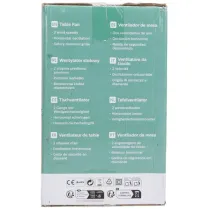 VENTILATORE DA APPOGGIO 9 pollici, 3 pale, 2 velocità, bianco,