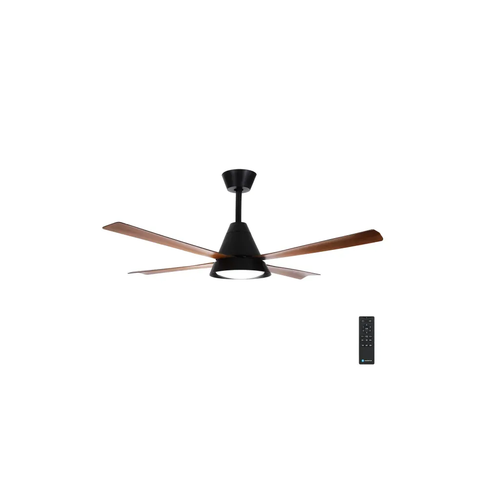 Ventilatore da soffitto con luce LED, 52 pollici, 4 pale, 6 Ventilatore da soffitto con luce LED, 52 pollici, 4 pale, 6
