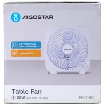 VENTILATORE DA APPOGGIO 9 pollici, 3 pale, 3 velocità, blu VENTILATORE DA APPOGGIO 9 pollici, 3 pale, 3 velocità, blu