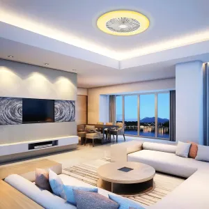 Ventilatore con luce LED DC18W+40W CCT con telecomando