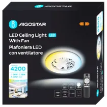 Ventilatore con luce LED DC18W+40W CCT con telecomando Ventilatore con luce LED DC18W+40W CCT con telecomando
