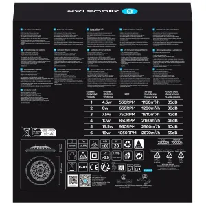 Ventilatore con luce LED DC18W+40W CCT con telecomando