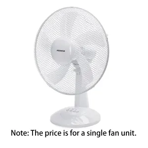 VENTILATORE DA APPOGGIO  16 pollici, 5 pale, 3 velocità, bianco