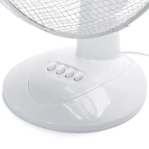 VENTILATORE DA APPOGGIO  16 pollici, 5 pale, 3 velocità, bianco