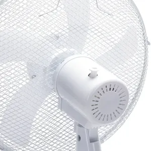 VENTILATORE DA APPOGGIO  16 pollici, 5 pale, 3 velocità, bianco