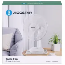 VENTILATORE DA APPOGGIO  16 pollici, 5 pale, 3 velocità, bianco VENTILATORE DA APPOGGIO  16 pollici, 5 pale, 3 velocità, bianco