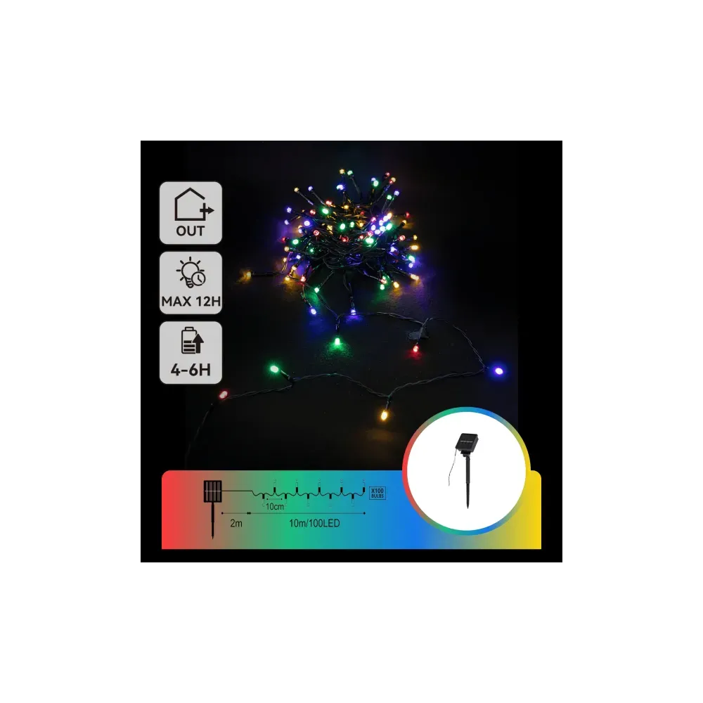 CATENA LUMINOSA LUCE SOLARE RGBY,12M CATENA LUMINOSA LUCE SOLARE RGBY,12M