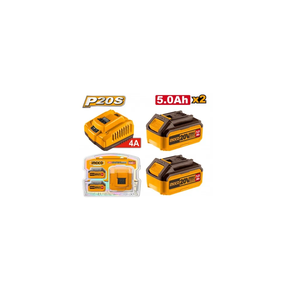 KIT 2 BATTERIA + CARICABATTERIE 5Ah (FBLI2003 + FCLI20411E)