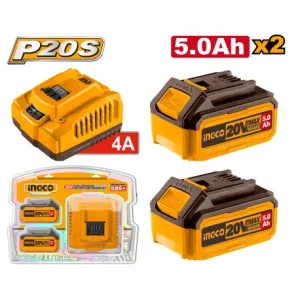 KIT 2 BATTERIA + CARICABATTERIE 5Ah (FBLI2003 + FCLI20411E)