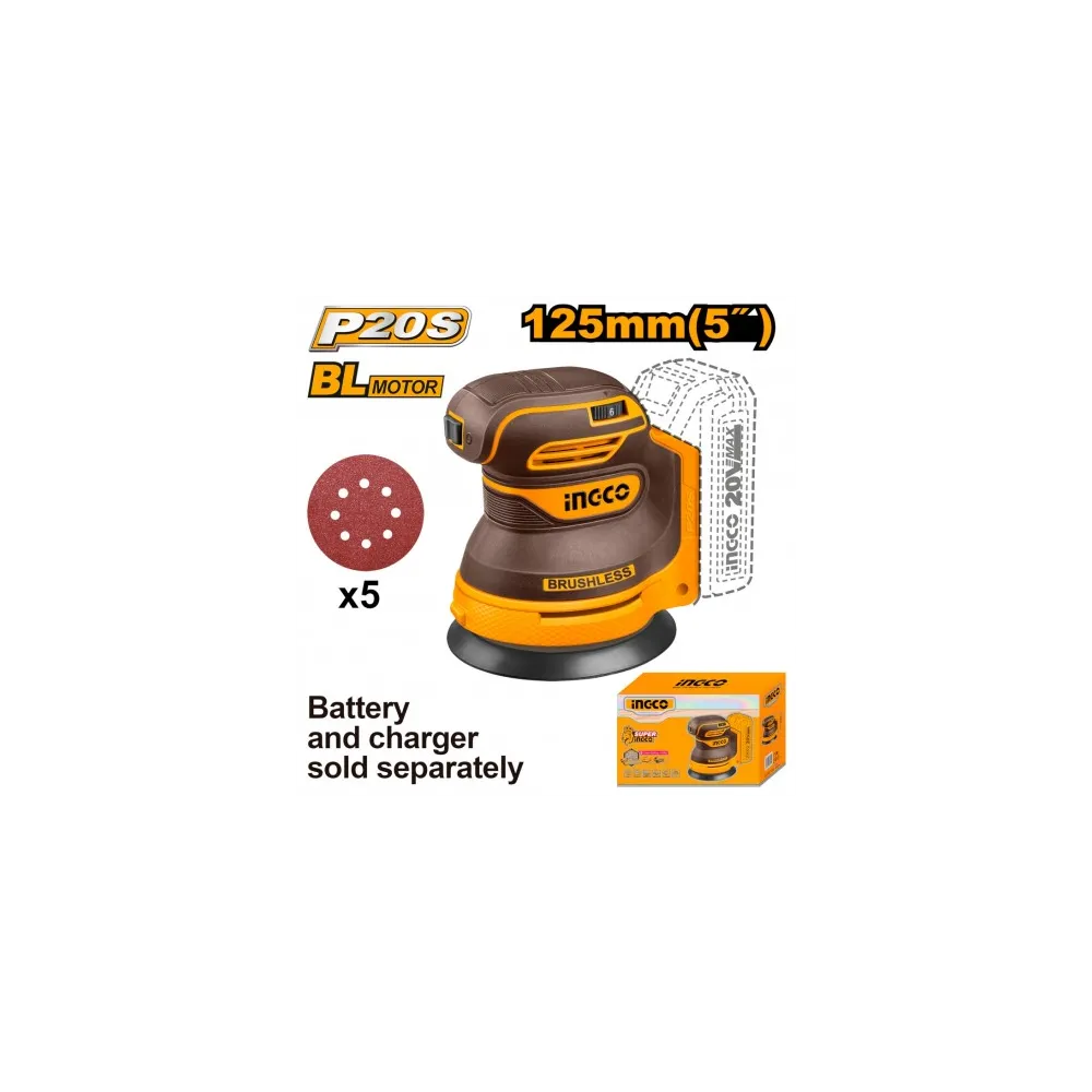 LEVIGATRICE ROTORBITALE A BATTERIA NUDA 125MM