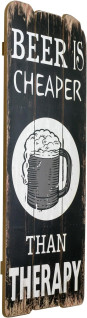 WOODEN "BEER" SIGN TO HANG VINTAGE STYLE 80x40x2.1CM