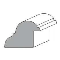 CORNICE PER QUADRI IN AJOUS GREZZO MM.60X45X2400 interno mm 26x11 (6 PZ)