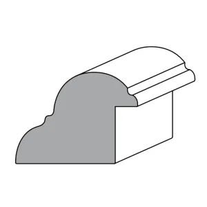 CORNICE PER QUADRI IN AJOUS GREZZO MM.60X45X2400 interno mm 26x11 (6 PZ)