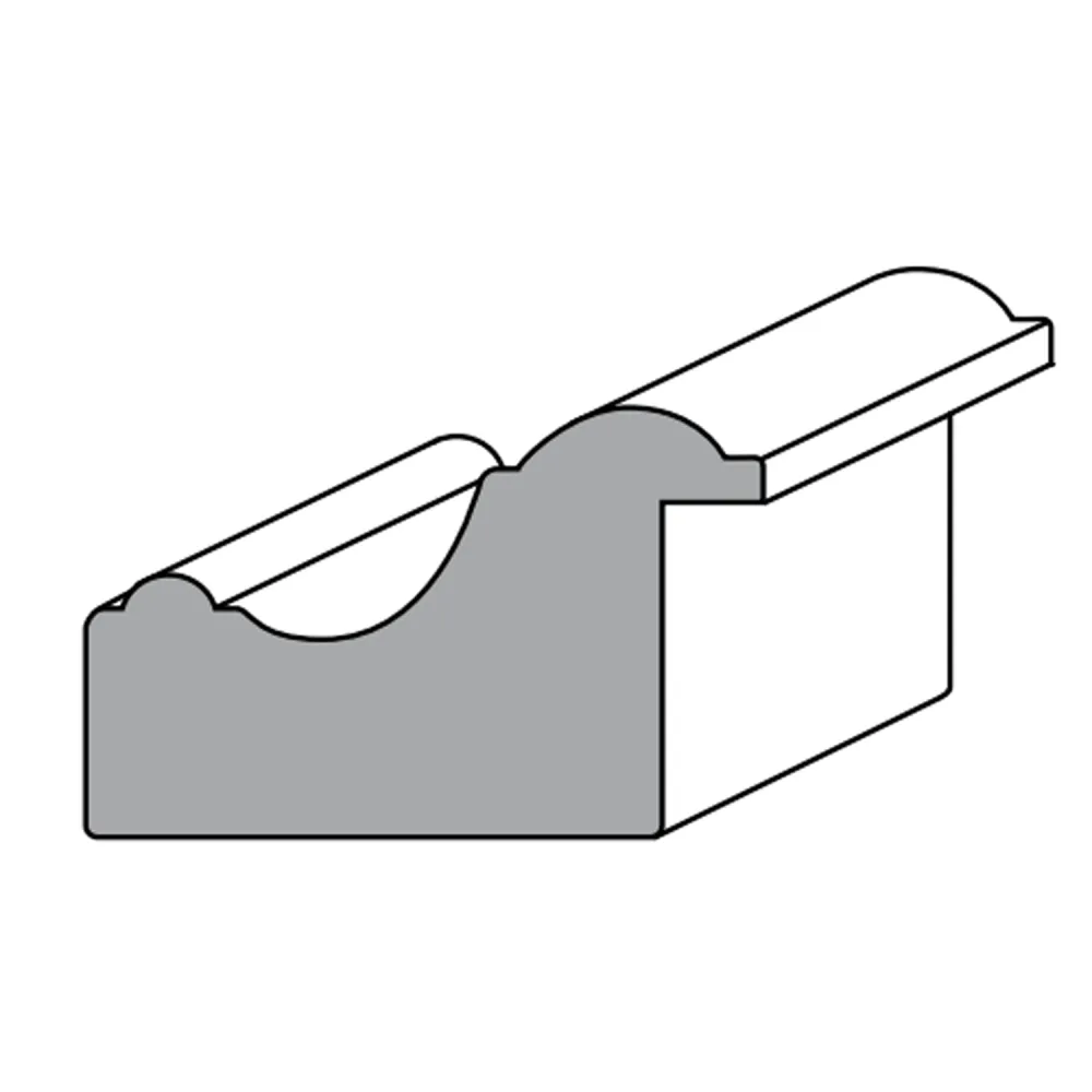 CORNICE PER QUADRI IN AJOUS LACC.BIANCO MM.55X35X2400 interno mm 26x8 (6 PZ)