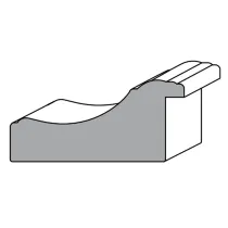 CORNICE PER QUADRI IN AJOUS LACC.BIANCO MM.70X33X2400 interno mm 26x9 (6 PZ)