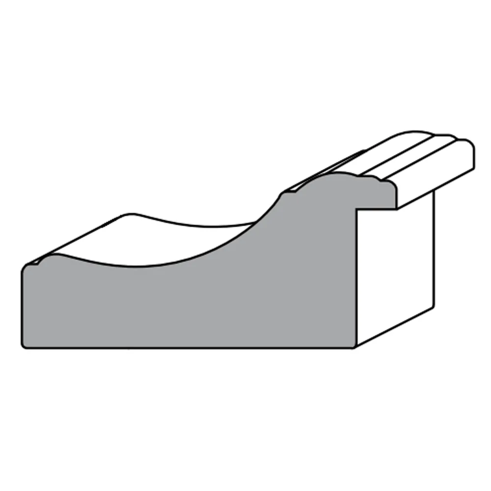 CORNICE PER QUADRI IN AJOUS LACC.BIANCO MM.70X33X2400 interno mm 26x9 (6 PZ)